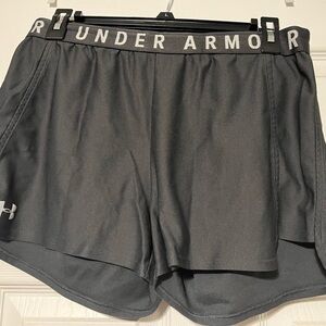 Under Armour Gray Athletic Shorts with Elastic Waistband